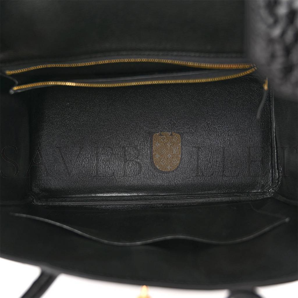 H**mes noir black ghw niloticus crocodile birkin 30 handbag (30*22*16cm)